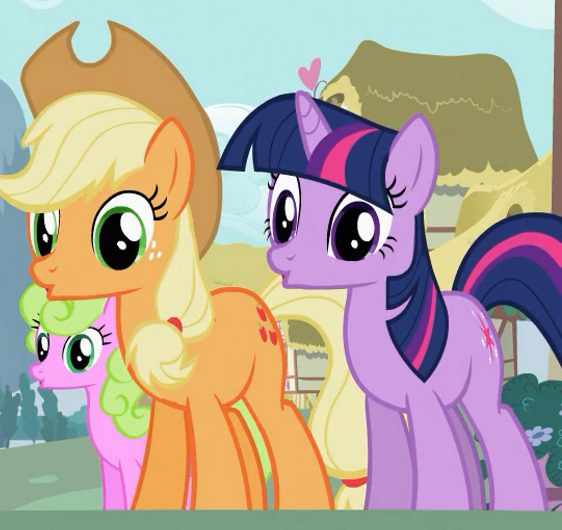 Daisy, Applejack, and Twilight ooo