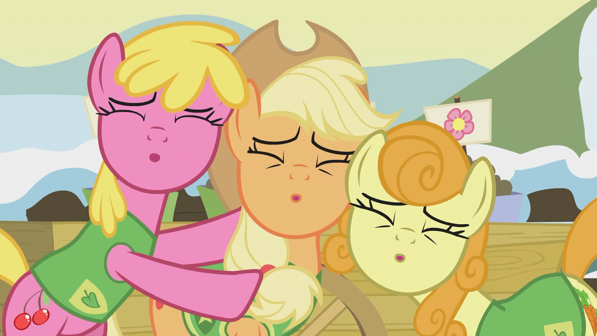 Carrot Top, Applejack, and Cherry Berry ooo